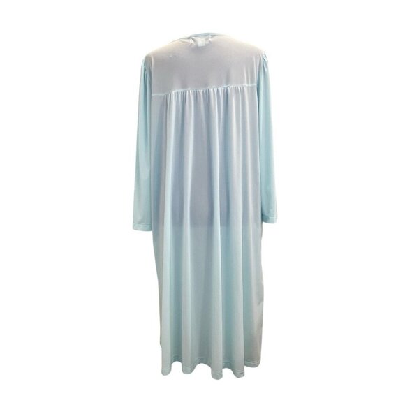 Miss Elaine Tricoat Short Robe Size XL Seafoam - Picture 3 of 8